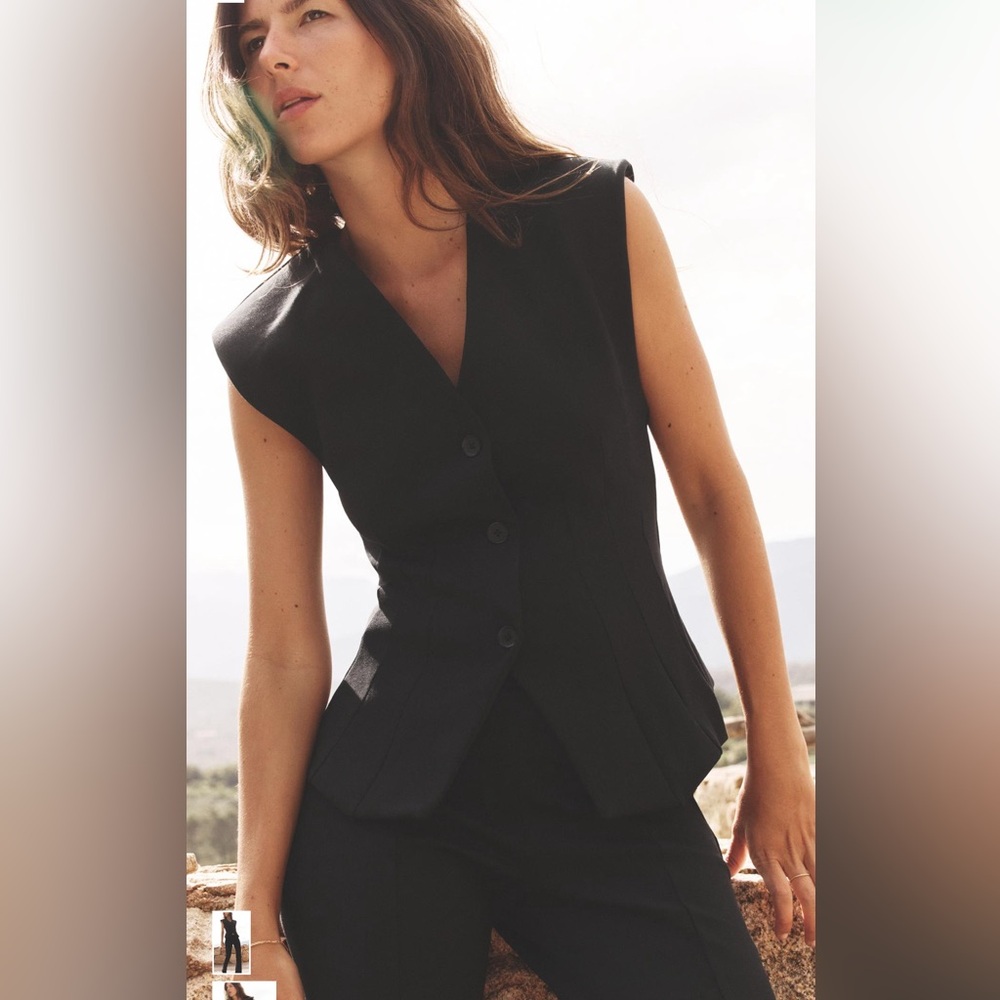 Zara Black vest!! Sz L